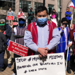 Protest to bring awareness of the situation in Myanmar